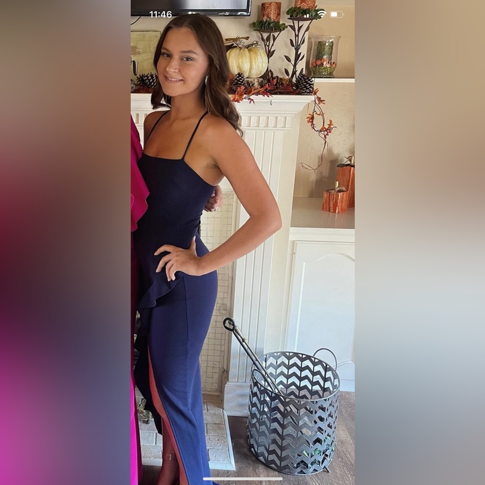 Blue long dress